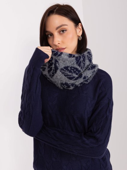 Sivý vzorovaný šál