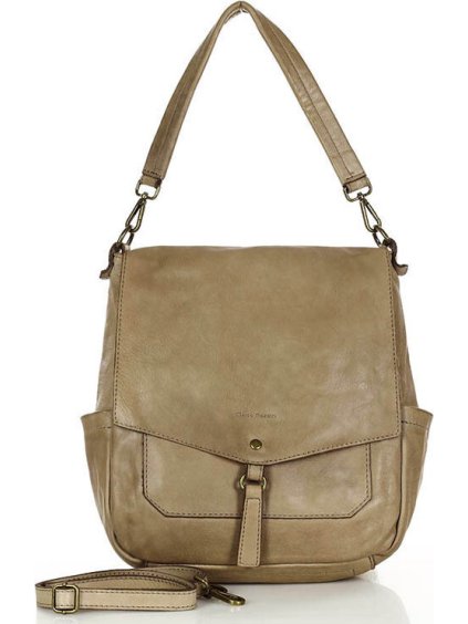 MARCO MAZZINI Béžová crossbody z prírodnej kože