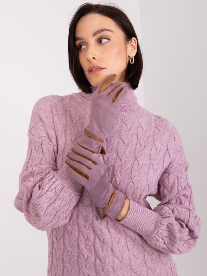 Fialové elegantné rukavice