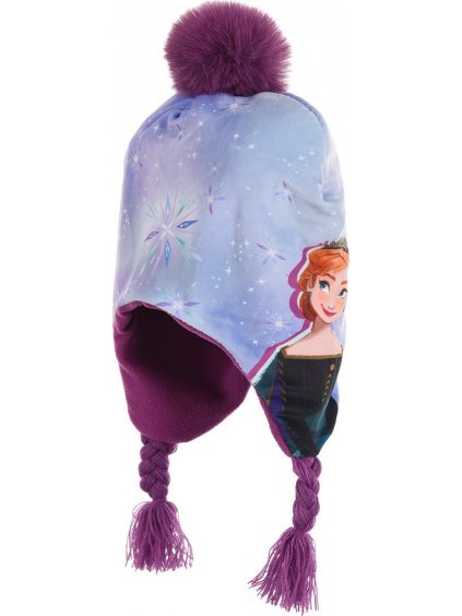 DISNEY FROZEN FIALOVÁ ČIAPKA S BRMBOLCOM