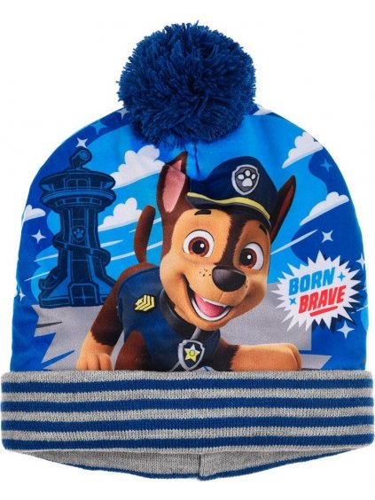 PAW PATROL MODRÁ ČIAPKA S BRMBOLCOM