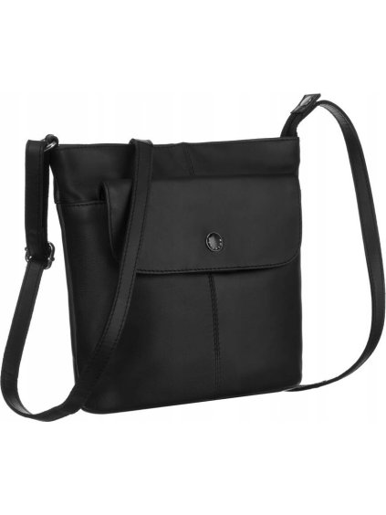Peterson Čierna kožená messenger taška (Veľkosť ONE SIZE)