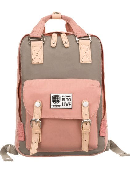 Peterson Svetloružovo-sivý športový štýlový plecniak