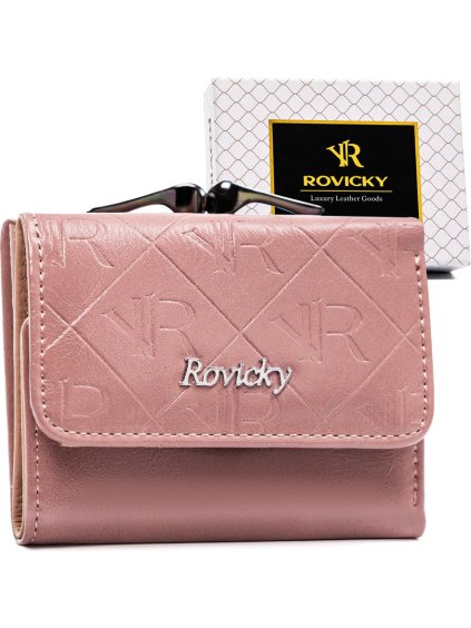 Rovicky svetloružová malá peňaženka V237