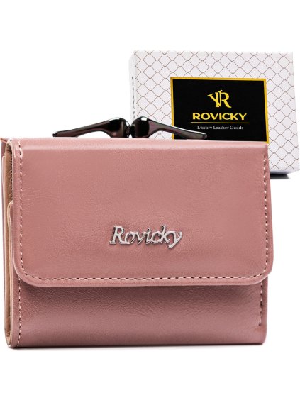 Rovicky svetloružová malá peňaženka V233