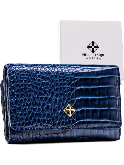 Milano Design tmavomodrá peňaženka T024