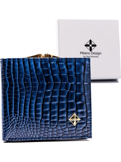 Milano Design tmavomodrá hranatá peňaženka T023