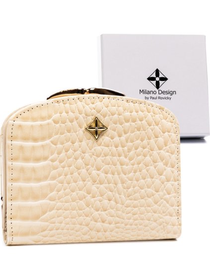 Milano Design svetlobéžová malá peňaženka T020
