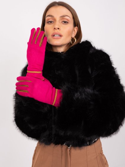 Fuchsiové elegantné rukavice