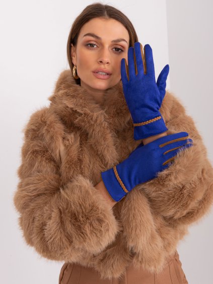 Modré elegantné rukavice