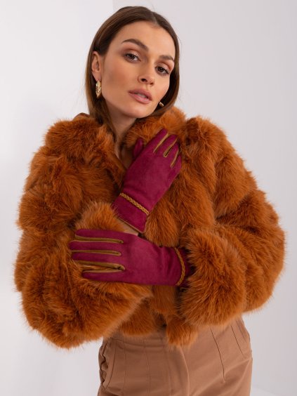 Bordó elegantné rukavice