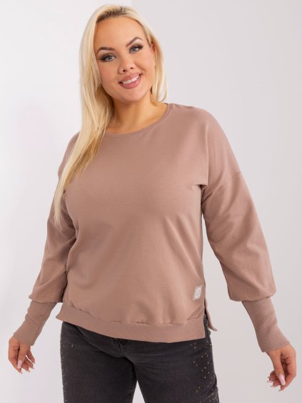 Tmavobéžová tenká mikina