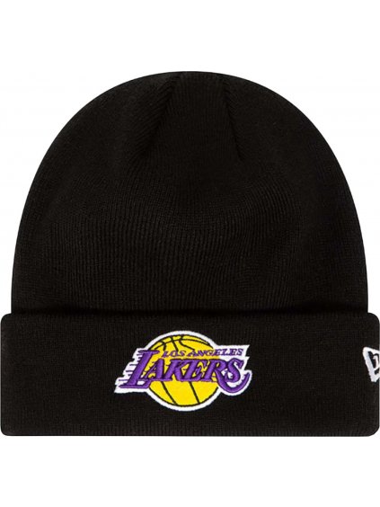 ČIERNA PÁNSKA ČIAPKA NEW ERA ESSENTIAL CUFF BEANIE LOS ANGELES LAKERS HAT