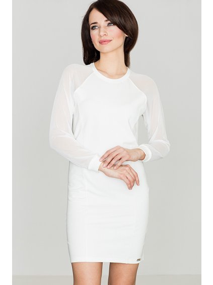 (Veľ. S) Dámske šaty v smotanovej farbe