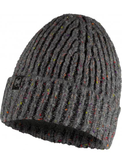 Sivá teplá čiapka Buff Kim Knitted Fleece Hat Beanie