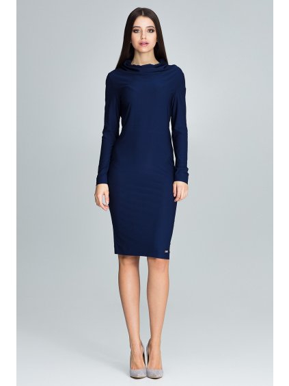 Elegantné modré šaty