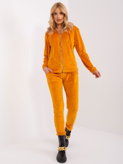 Horčicová velúrová tepláková súprava