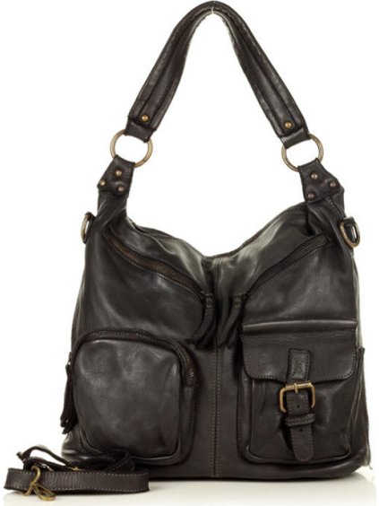 MARCO MAZZINI tmavohnedá kabelka (Veľkosť ONE SIZE)