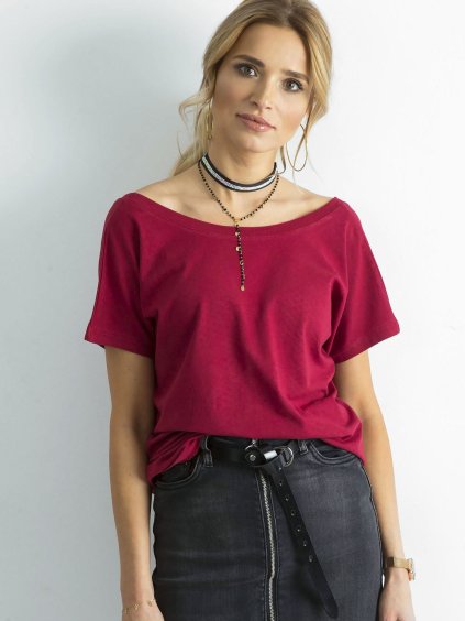 Dámske bordové tričko