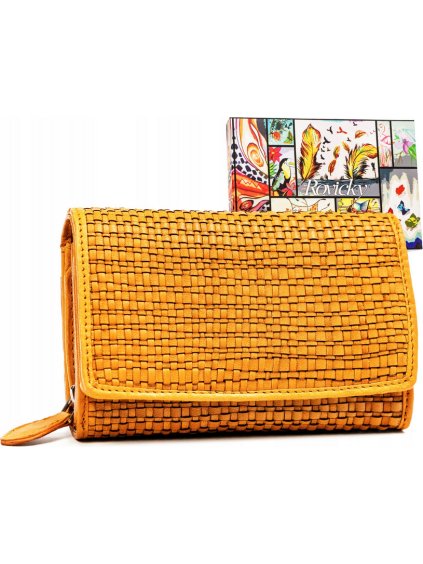 Rovicky Horčicová stredná mriežkovaná peňaženka V255