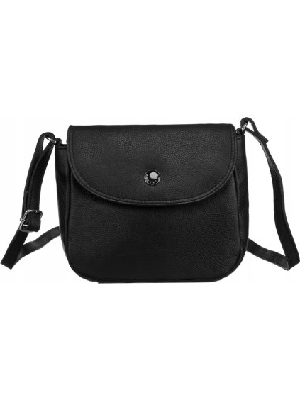 Peterson Čierna kožená crossbody kabelka