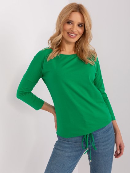 Zelené tričko s 3/4 rukávom