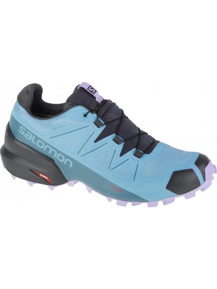 Svetlomodré dámske trailové topánky Salomon Speedcross 5 GTX W