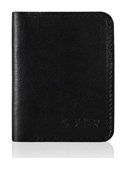 Elegantné pánske puzdro na doklady  Solier SW11 SLIM BLACK