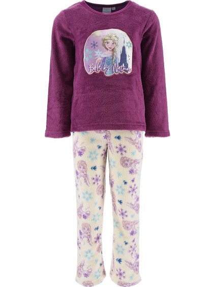Frozen fialové fleecové dievčenské pyžamo