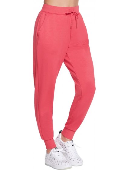 SVETLOČERVENÉ DÁMSKE TEPLÁKY SKECHERS SKECHLUXE RESTFUL JOGGER PANT