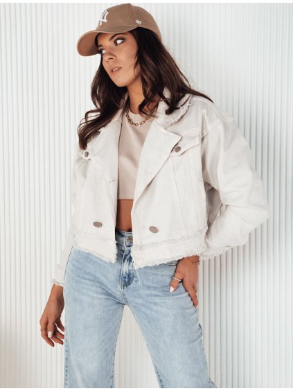 Svetlobéžová džínsová oversize bunda LUISE
