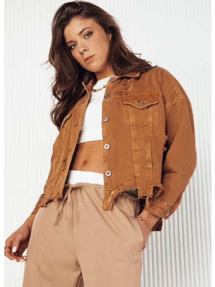 Hnedá oversize džínsová bunda MOLI