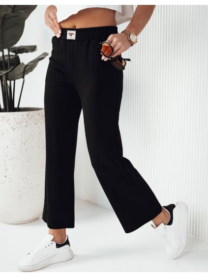 Čierne zvonové tepláky AXEL