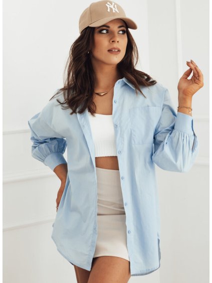 Svetlomodrá bavlnená košeľa KLARA