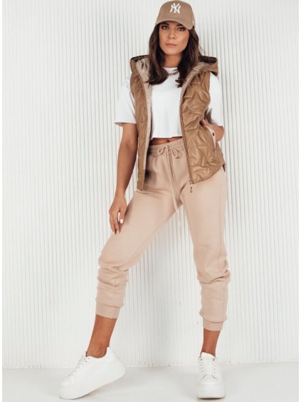 Hnedá prešívaná vesta NICOLAS