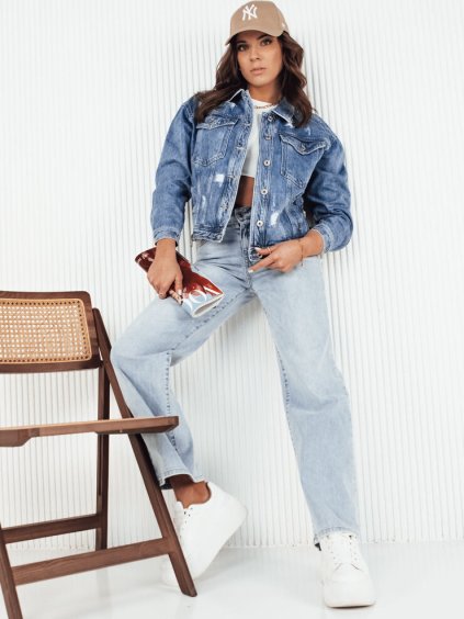 Modrá džínsová bavlnená bunda BILGON