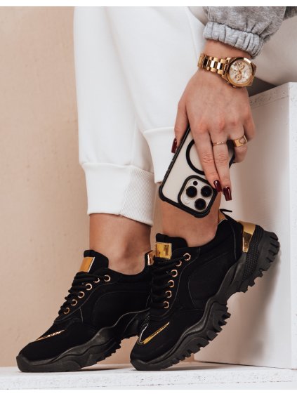 Čierne sneakersy na platforme LIZZE