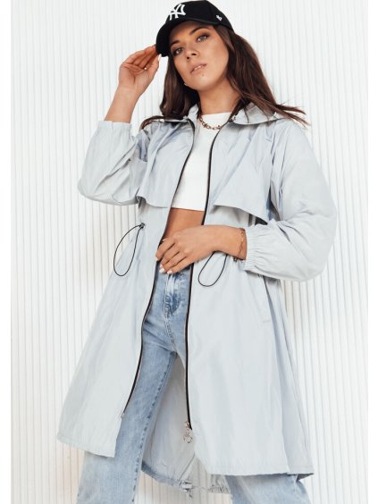 Svetlosivá ľahká prechodná parka WOLINA