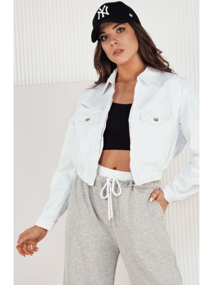 Biela džínsová krátka bunda BLIRNA