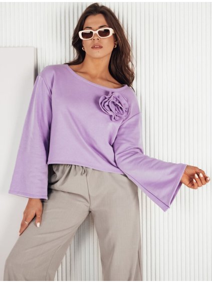 Svetlofialová mikina so zvonovými rukávmi ARNES