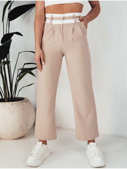 Béžové široké nohavice GINZOM
