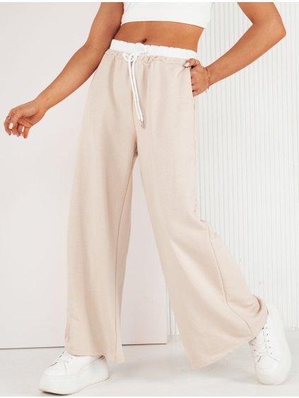 Béžové široké nohavice VERES