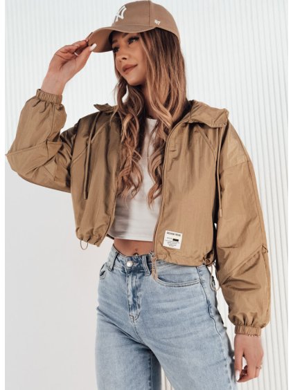 Tmavobéžová crop bunda ISCAR