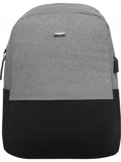 Peterson sivo-čierny batoh s USB portom