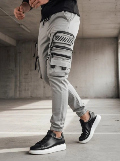 Sivé cargo tepláky (Veľkosť M)