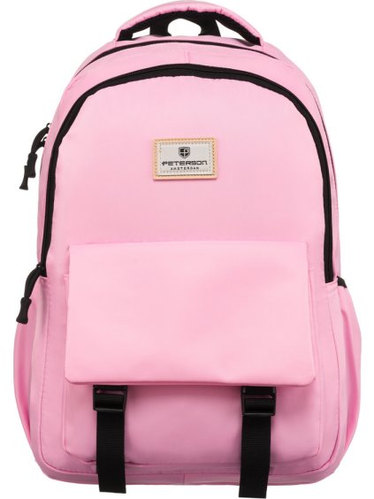 Peterson ružový textilný batoh s vreckom