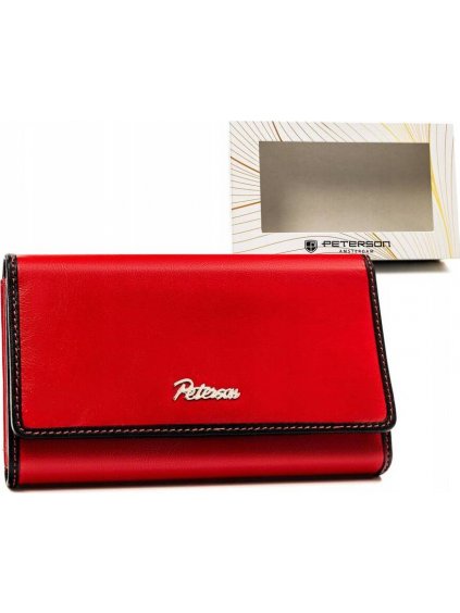 Peterson Červeno-čierna veľká peňaženka Y609