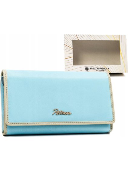 Peterson Svetlomodrá veľká peňaženka Y607