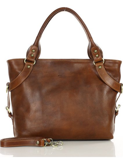 MARCO MAZZINI hnedá kožená business taška