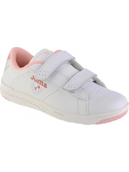 Biele tenisky na suchý zips Joma W.Play Jr 2113